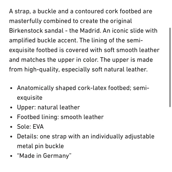 Madrid Big Buckle Birkenstock - US8.5 - Picture 8 of 8